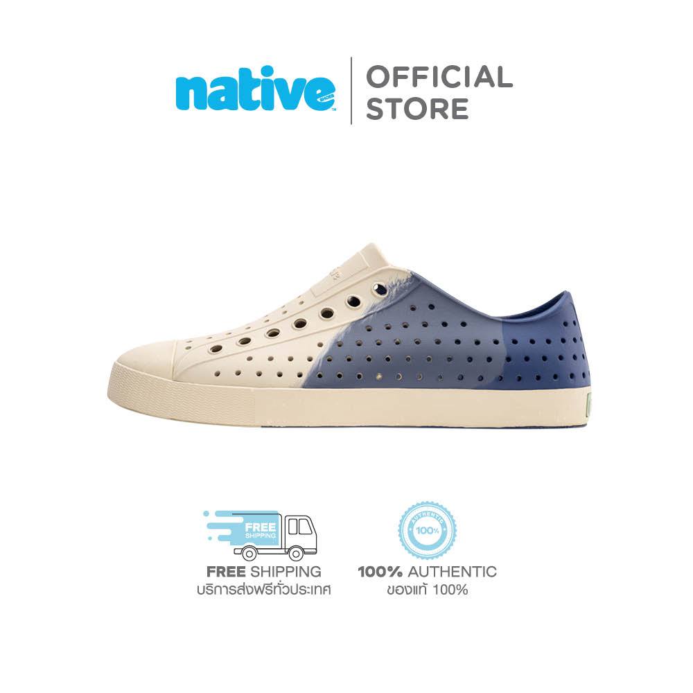 Native รองเท้ากันน้ำผู้ใหญ่ EVA รุ่น Jefferson Bloom Marble (Wanderfoam) Ink Bone Marble/Bone White