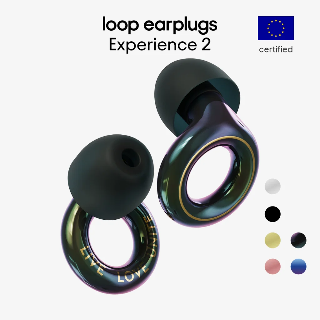 Loop Experience 2 Ear Plugs – ที่อุดหูสำหรับคอนเสิร์ต ดีไซน์ทันสมัย ​​ได้รับการรับรองเรื่องการป้องกันการได้ยิน สำหรับคอนเสิร์ตและเทศกาล งานแสดงสด นักดนตรี กีฬา ดีเจ และสถานบันเทิงยามค่ำคืน – ที่อุดหูลดเสียงรบกวน 17dB (ความเที่ยงตรงสูง)