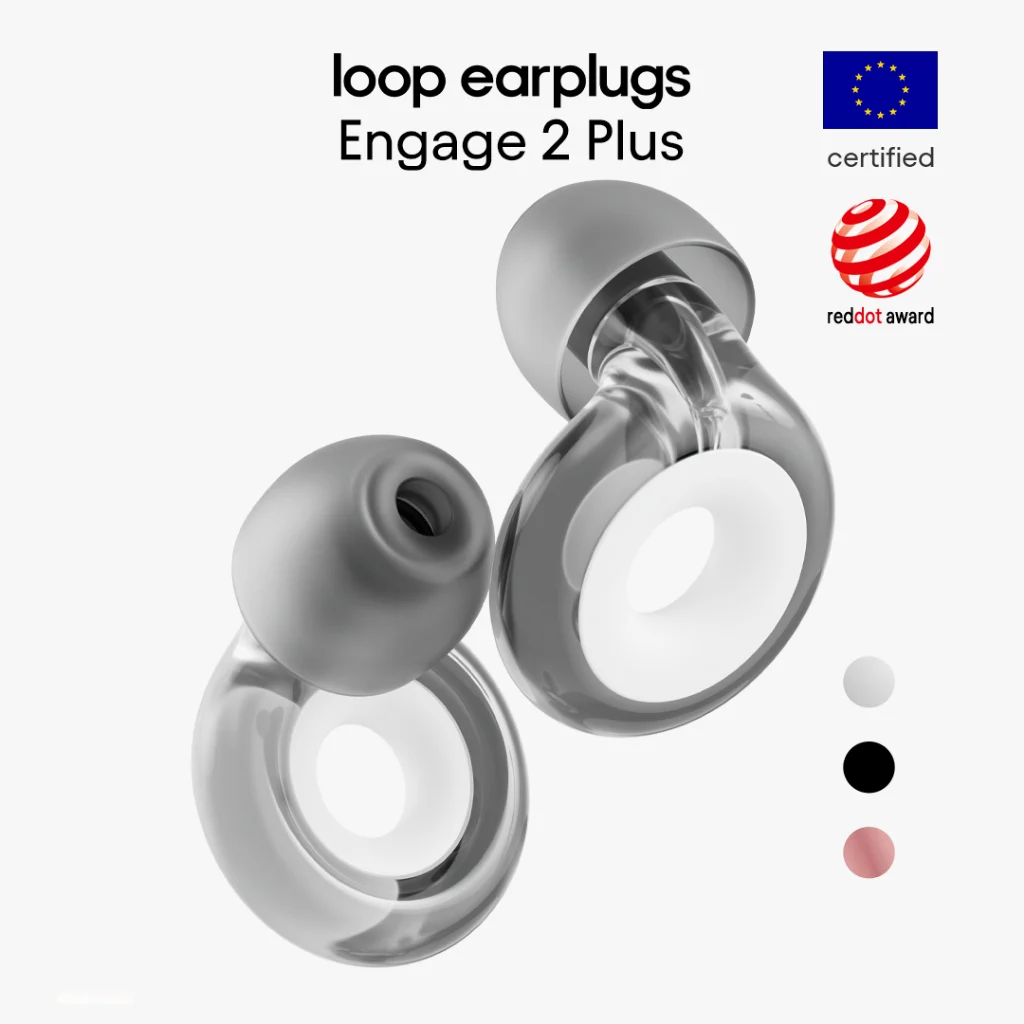Loop Engage 2 Plus – ที่อุดหูลดเสียงรบกวน ความเที่ยงตรงสูง (16 + 9 dB) สําหรับการประชุมทางสังคม การสนทนา การปกครอง และรบกวน – ออกแบบที่มีสไตล์ – โฟมหรือซิลิโคน กันเสียง ที่อุดหู จุกอุดหู