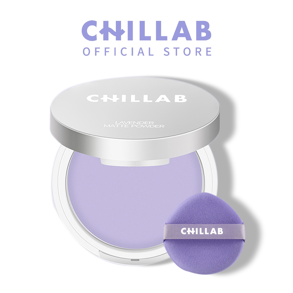 CHILLAB Lavender Matte Powder 10g แป้งม่วงควบคุมความมัน ไร้สีไร้ฝุ่น ลดความมัน ติดทน ผช.ใช้ได้