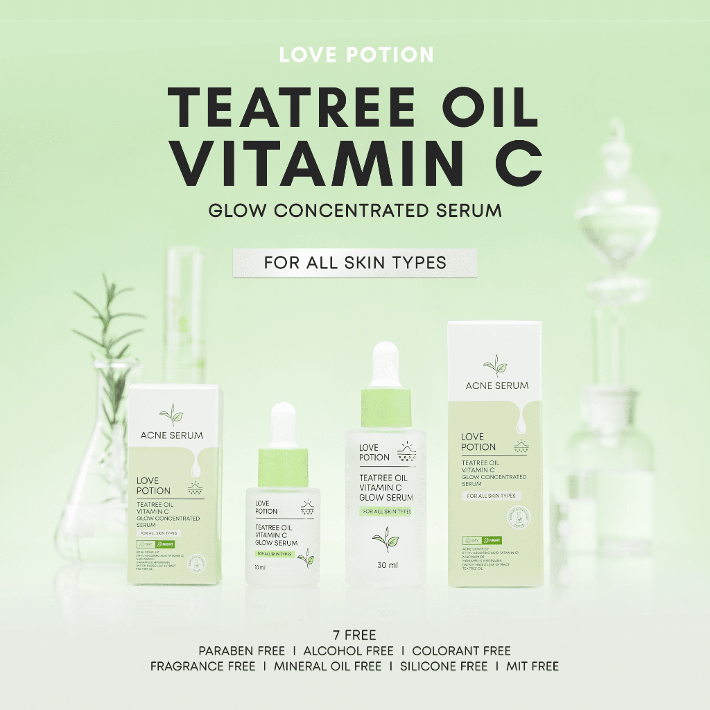 เซรั่มเลิฟ สูตรพรีเมียม TEATREE OIL VITAMIN C GLOW CONCENTRATED SERUM